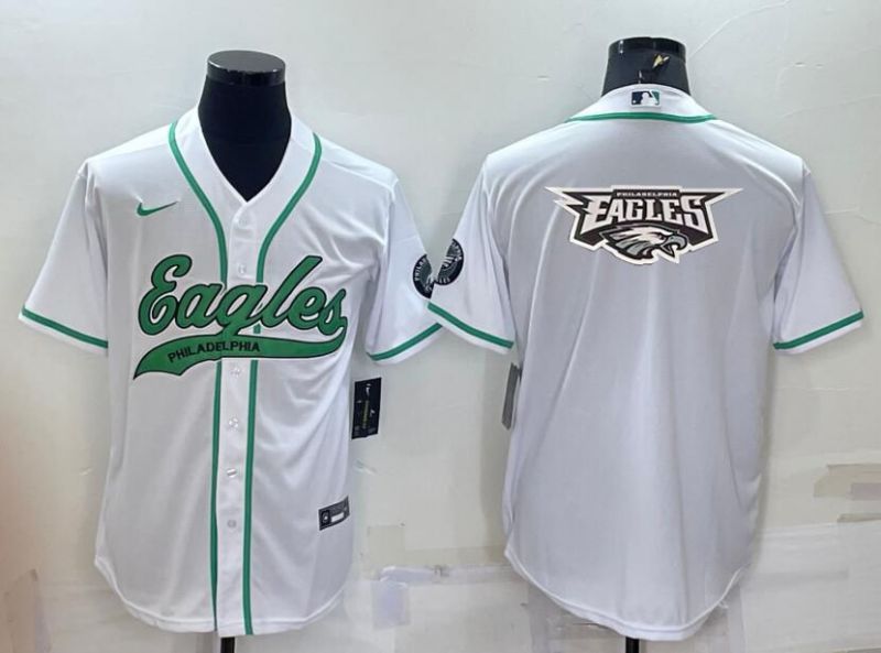 Men Philadelphia Eagles Blank White 2022 Nike Co branded NFL Jerseys1->philadelphia eagles->NFL Jersey